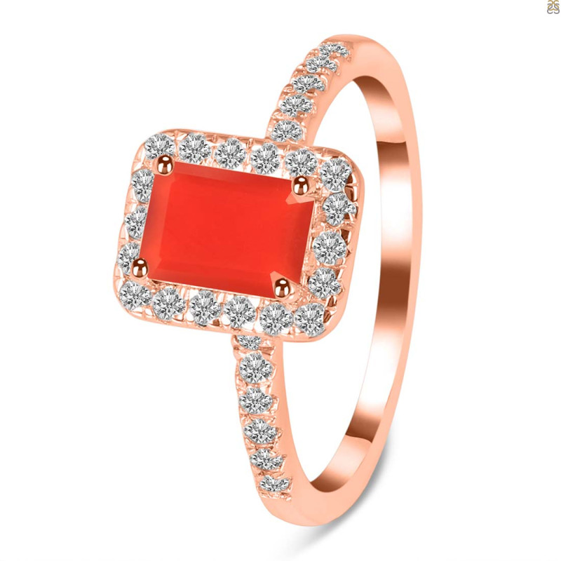 Red Onyx & White Topaz Ring ROX-RR-432.