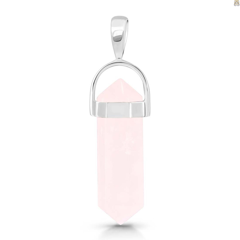 Rose Quartz Pencil Pendant RSQ-1-PEN