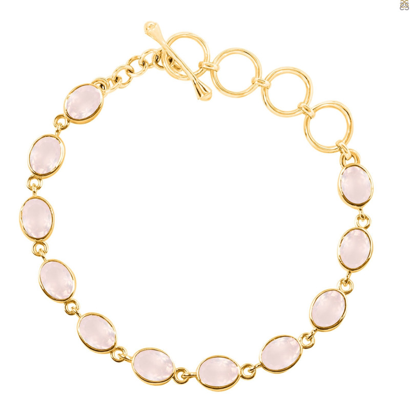 Rose Quartz Bracelet RSQ-RDB-114-CUT.