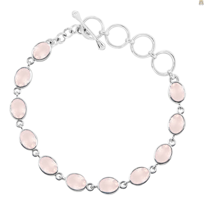 Rose Quartz Bracelet RSQ-RDB-114-CUT.