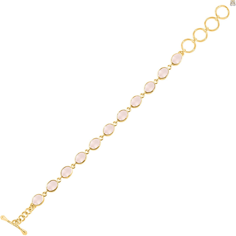 Rose Quartz Bracelet RSQ-RDB-114-CUT.