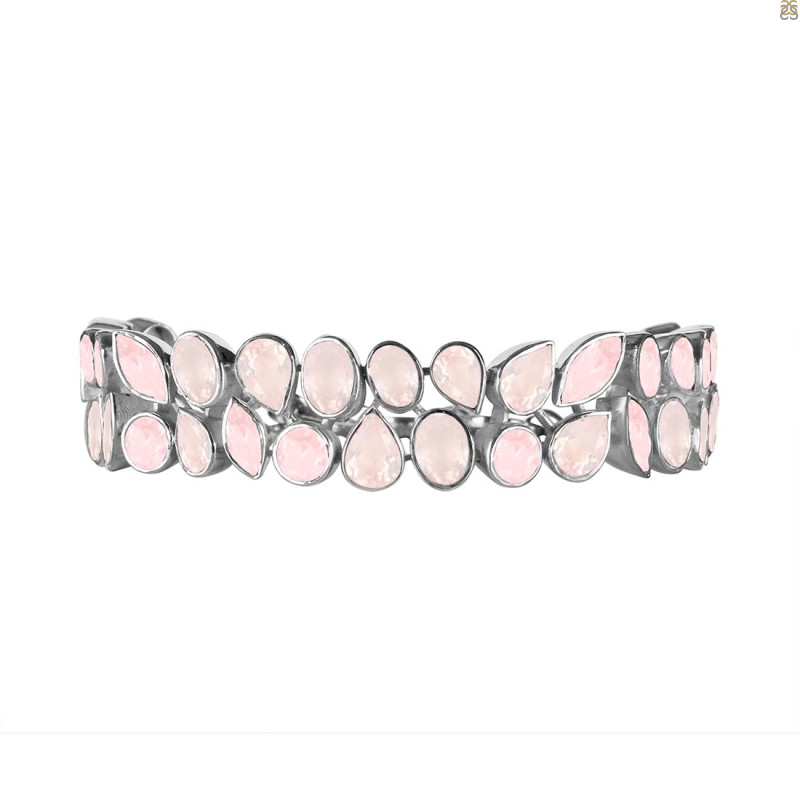 Rose Quartz Bracelet RSQ-RDB-91-CUT.