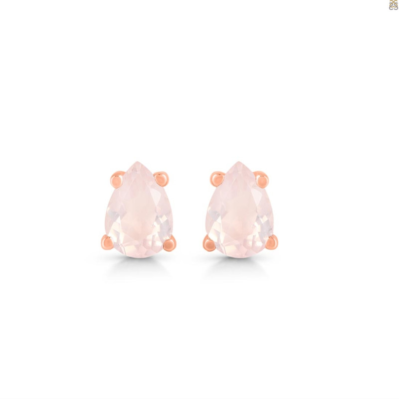 Rose Quartz Stud Earring RSQ-RDE-1174.