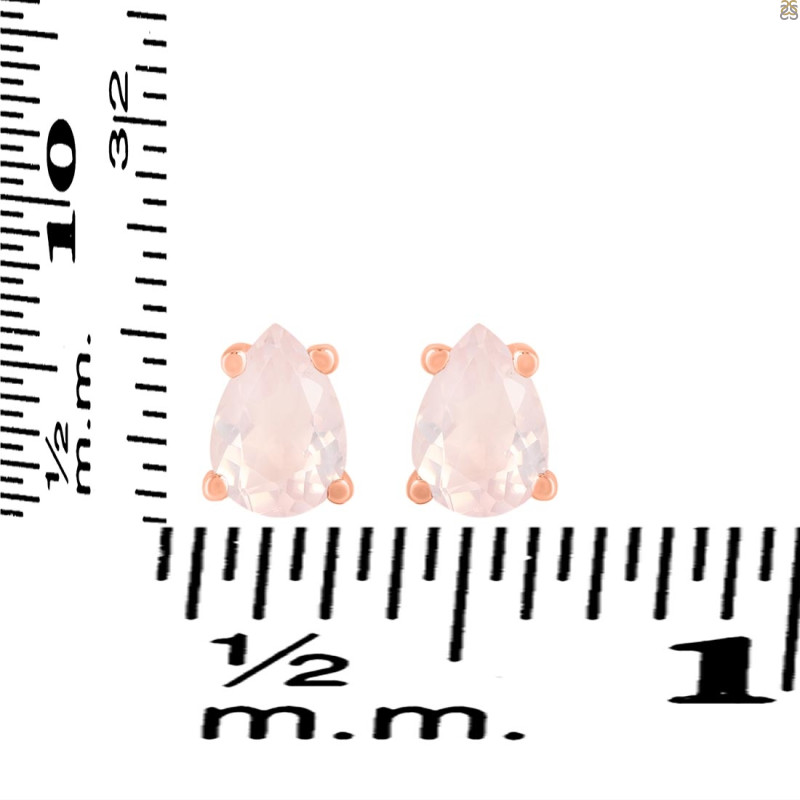 Rose Quartz Stud Earring RSQ-RDE-1174.