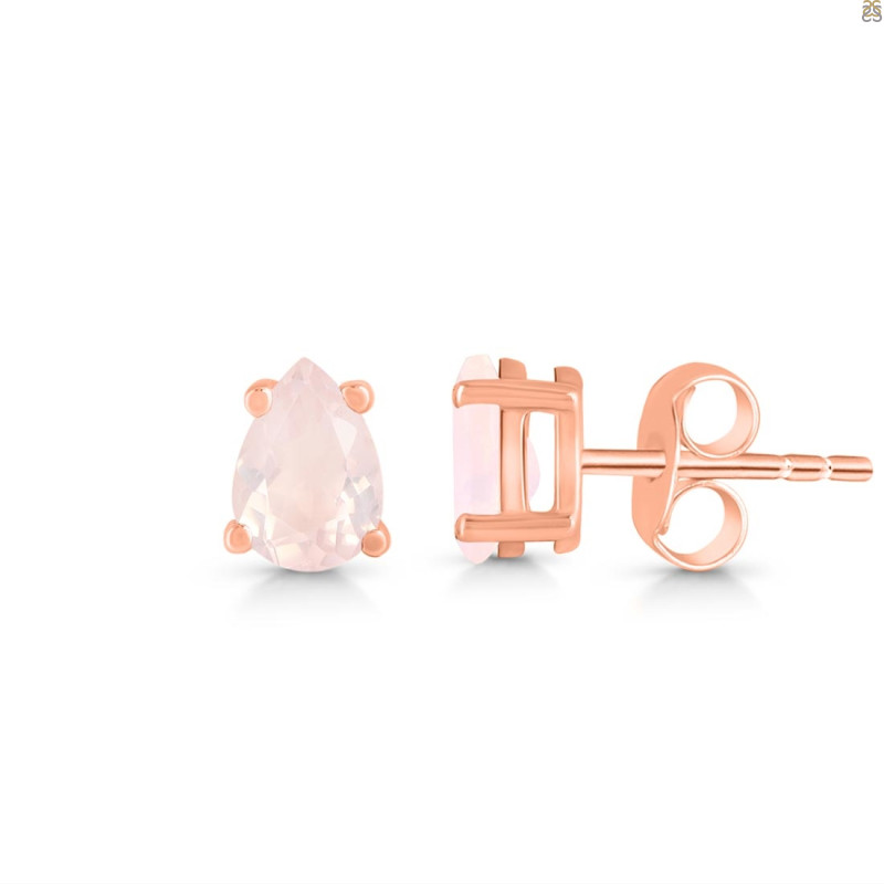 Rose Quartz Stud Earring RSQ-RDE-1174.