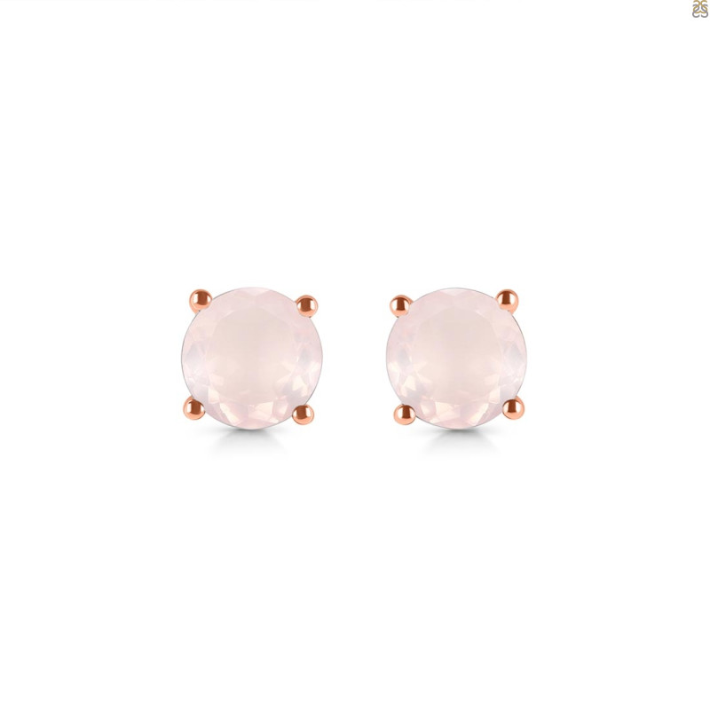 Rose Quartz Stud Earring RSQ-RDE-1349.