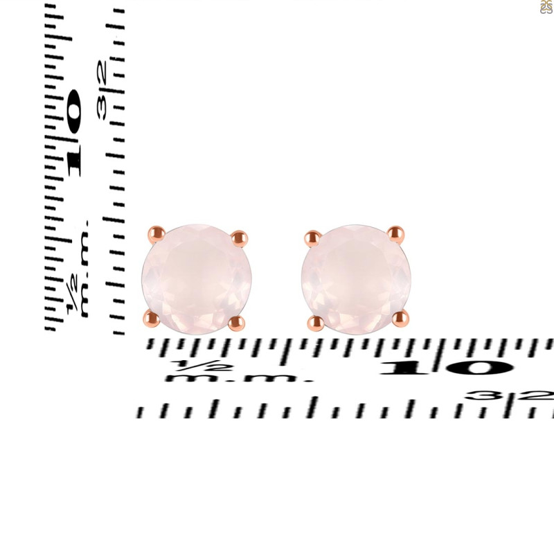 Rose Quartz Stud Earring RSQ-RDE-1349.