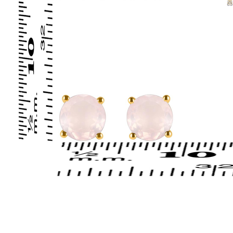 Rose Quartz Stud Earring RSQ-RDE-1349.