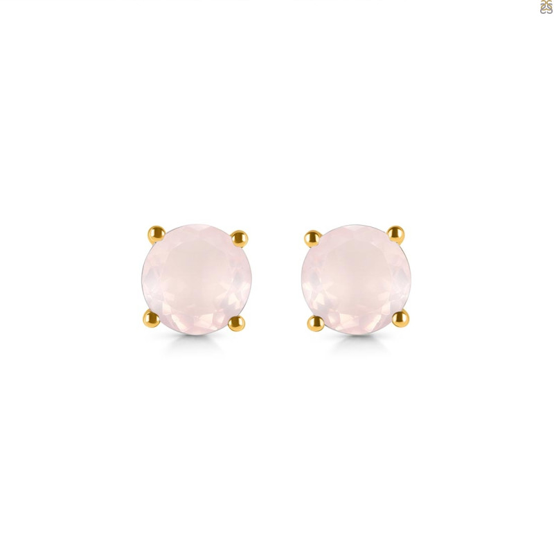 Rose Quartz Stud Earring RSQ-RDE-1349.