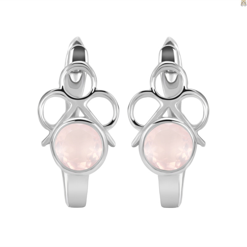 Rose Quartz Stud Earring RSQ-RDE-16.