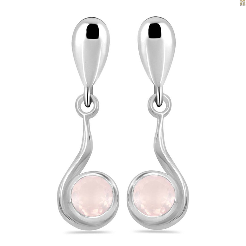 Rose Quartz Earring RSQ-RDE-18.