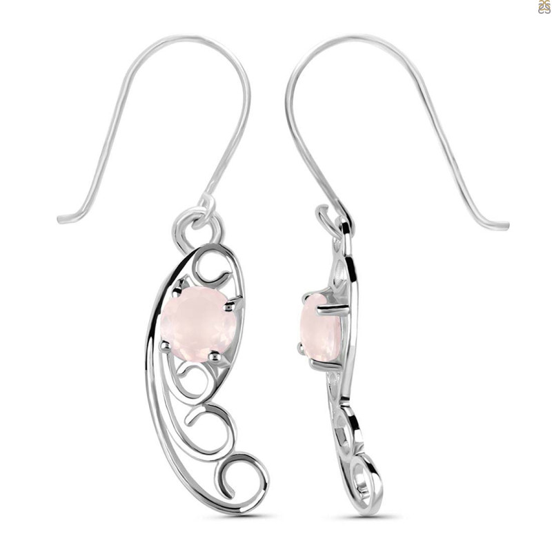 Rose Quartz Earring