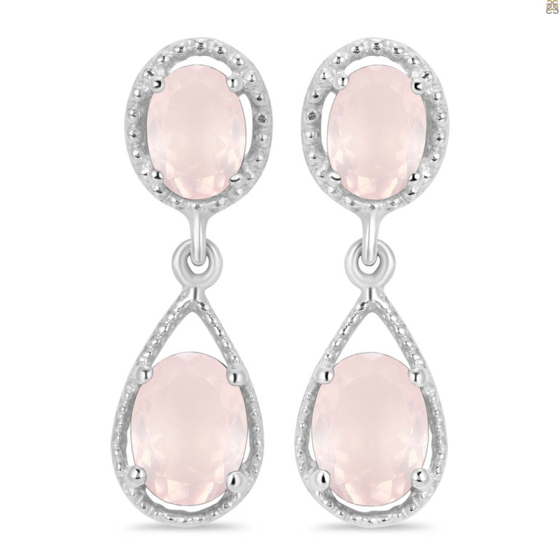 Rose Quartz Earring RSQ-RDE-73.