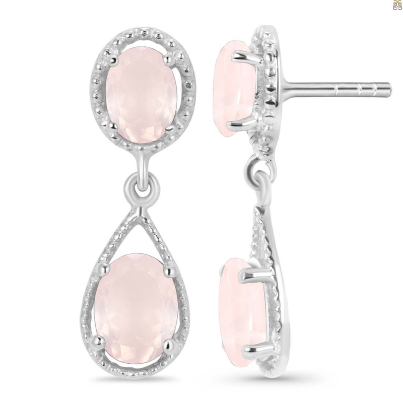 Rose Quartz Earring