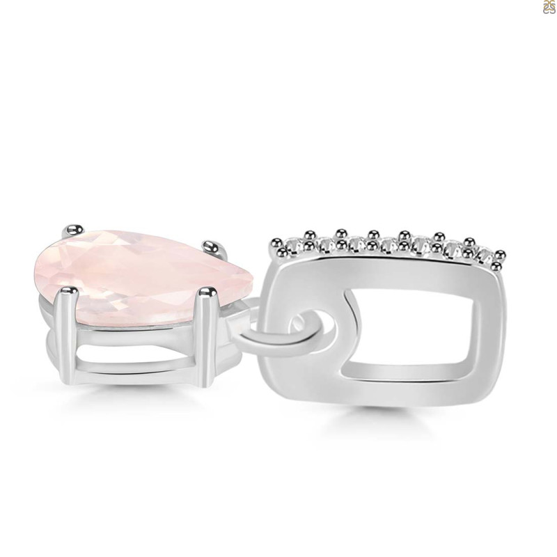 Rose Quartz & White Topaz Pendant