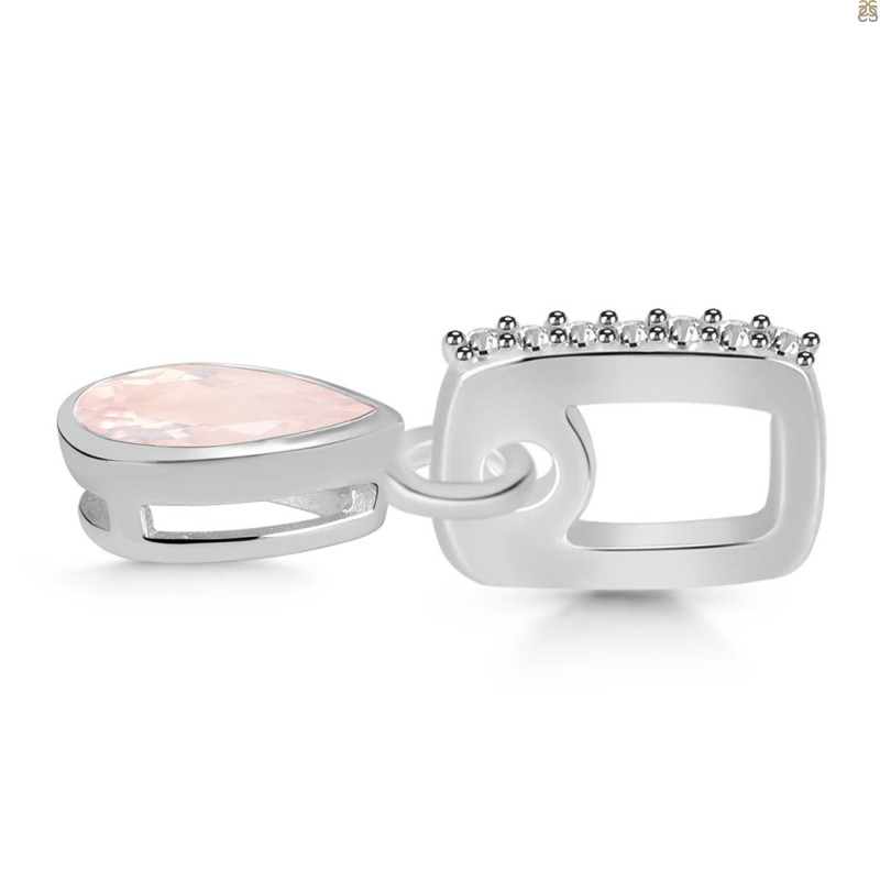 Rose Quartz & White Topaz Pendant