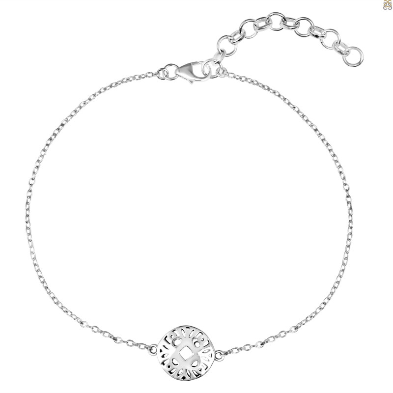 Plain Silver Bracelet PS-RDAL-9