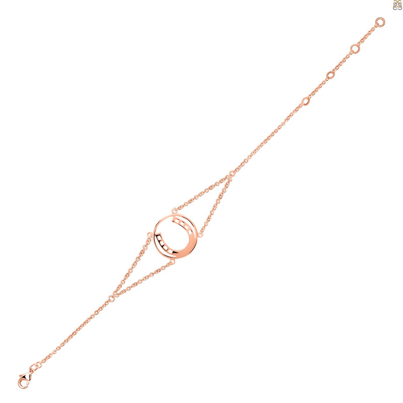 Horse Shoe Plain Silver Bracelet PS-RDB-1.