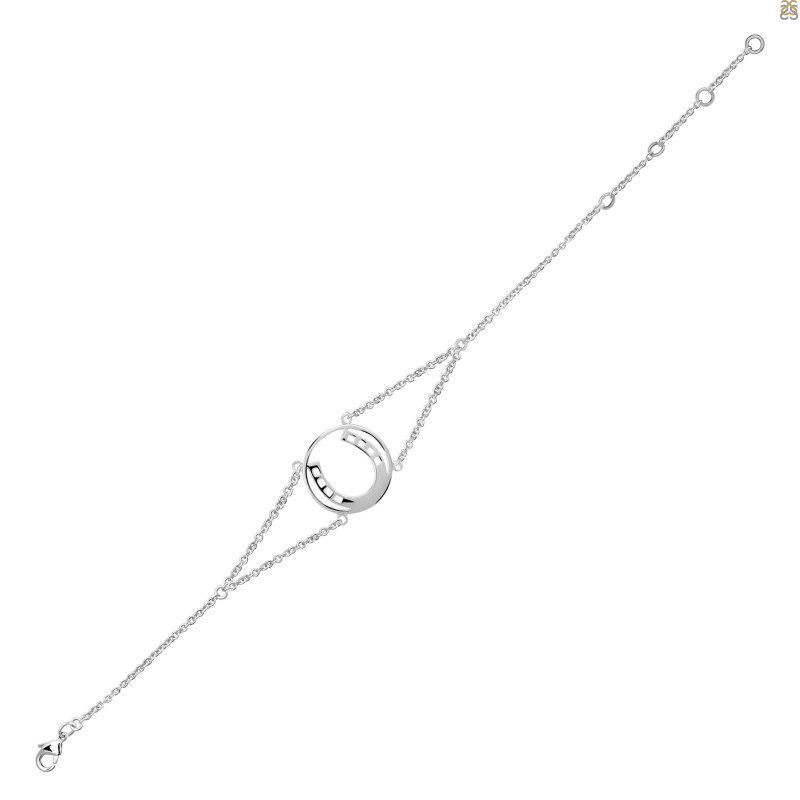 Horse Shoe Plain Silver Bracelet