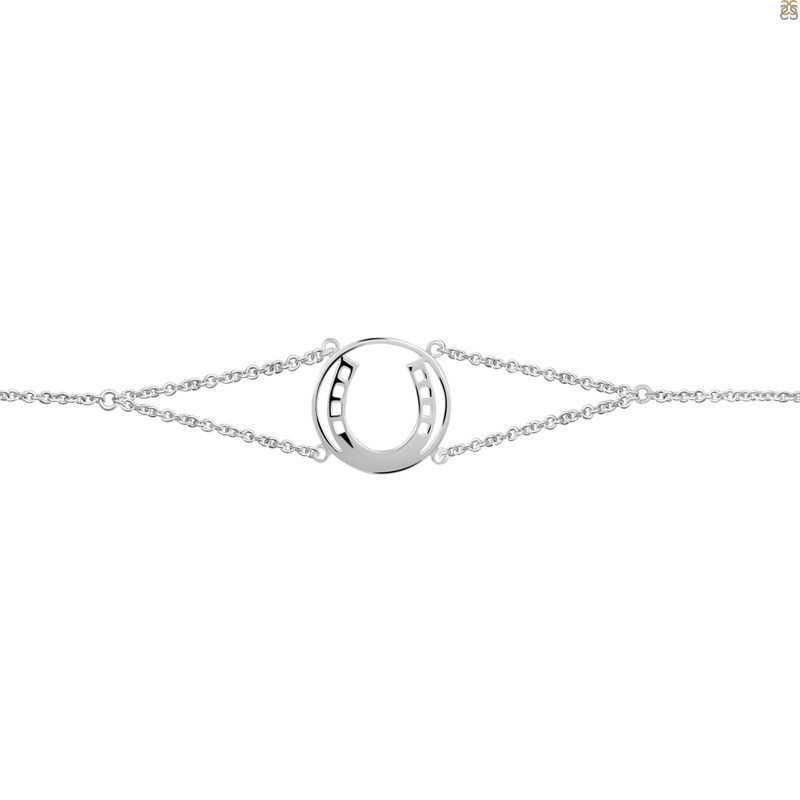 Horse Shoe Plain Silver Bracelet PS-RDB-1.