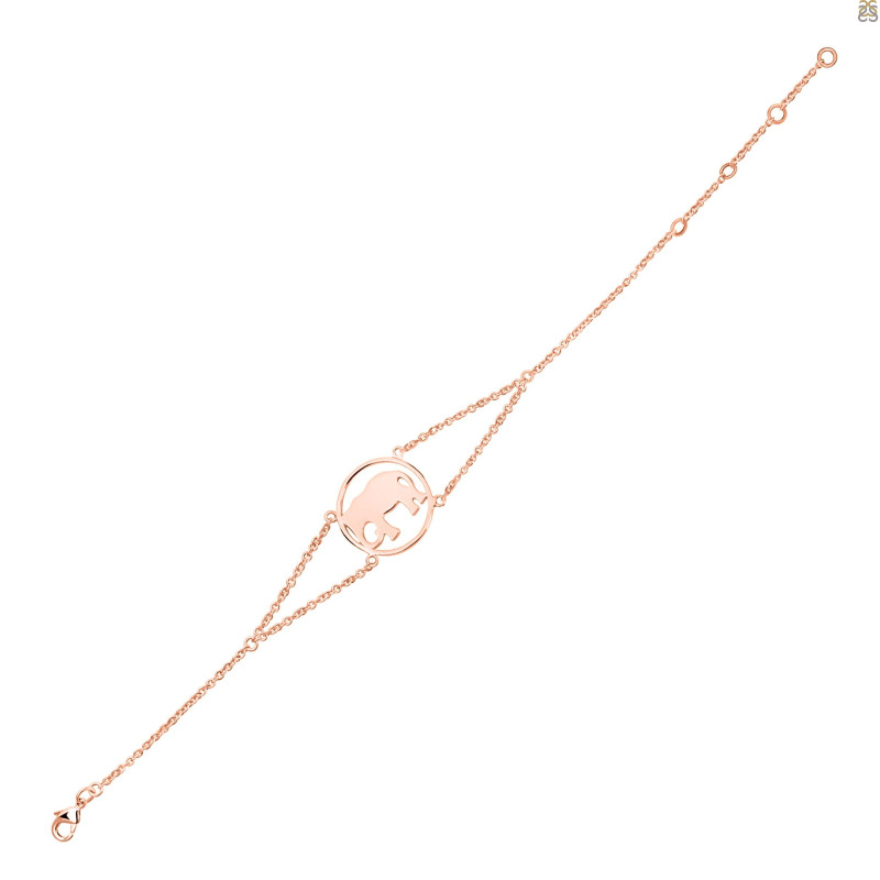 Elephant Plain Silver Bracelet PS-RDB-2.