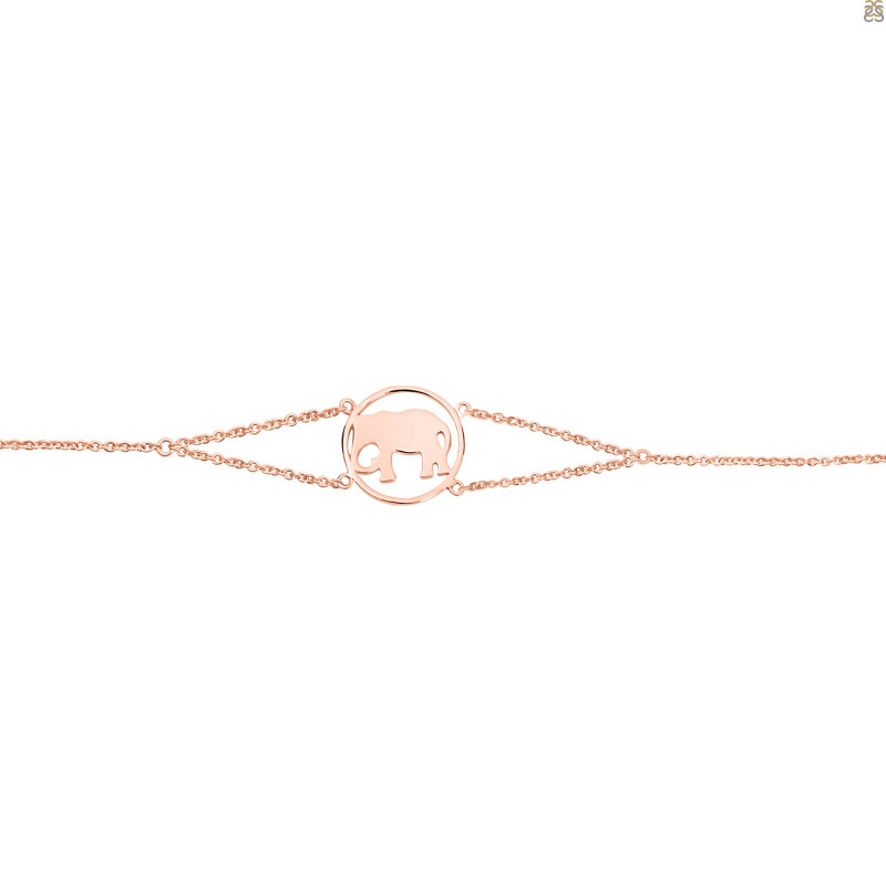 Elephant Plain Silver Bracelet PS-RDB-2.