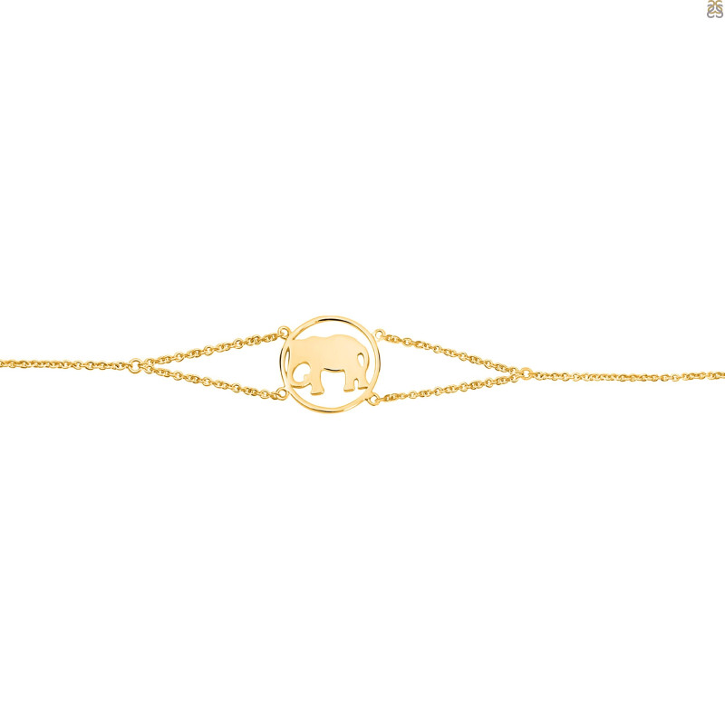 Elephant Plain Silver Bracelet PS-RDB-2.