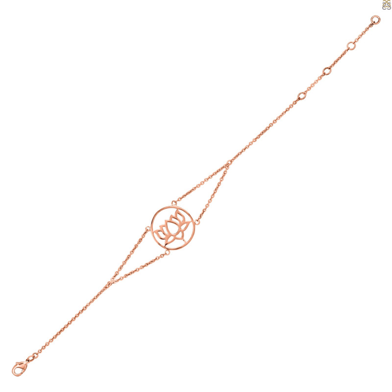 Lotus Plain Silver Bracelet PS-RDB-4.