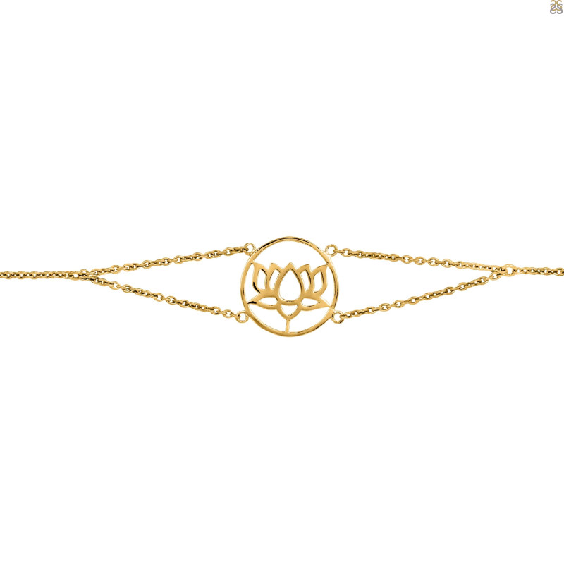 Lotus Plain Silver Bracelet PS-RDB-4.
