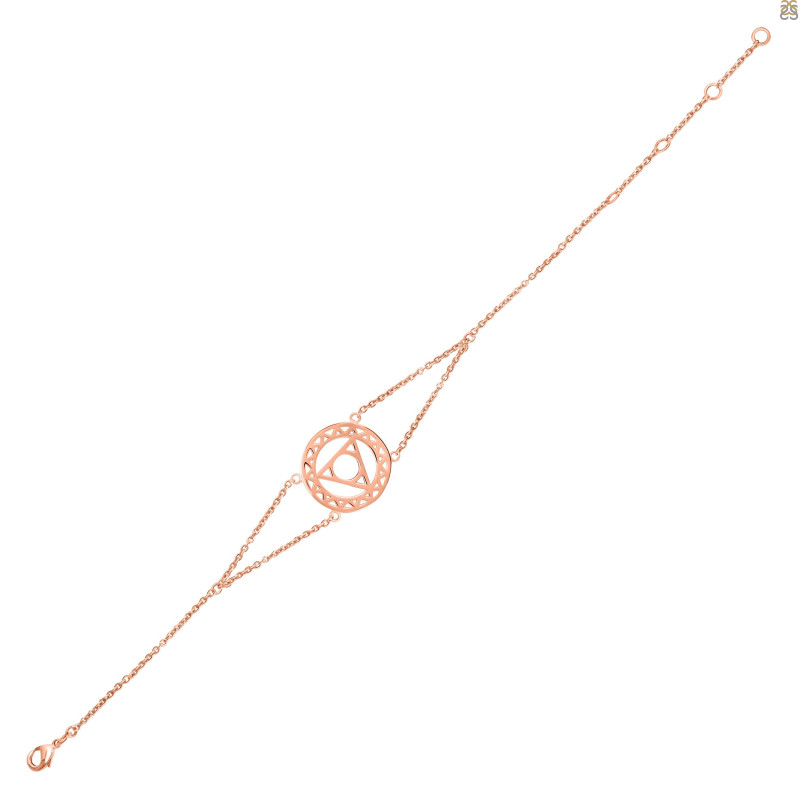 Throat Chakra Plain Silver Bracelet PS-RDB-8.