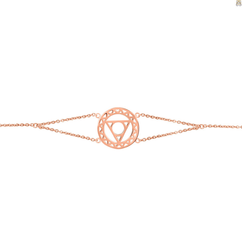 Throat Chakra Plain Silver Bracelet PS-RDB-8.