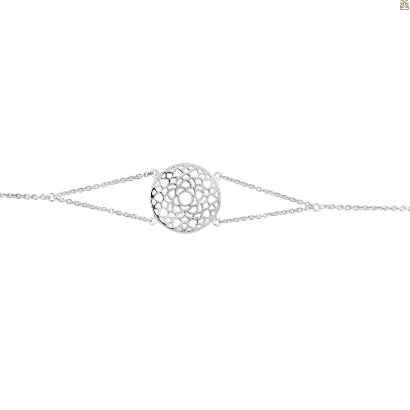 Crown Chakra Plain Silver Bracelet PS-RDB-9.