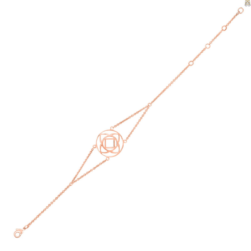 Base Chakra Plain Silver Bracelet PS-RDB-10.