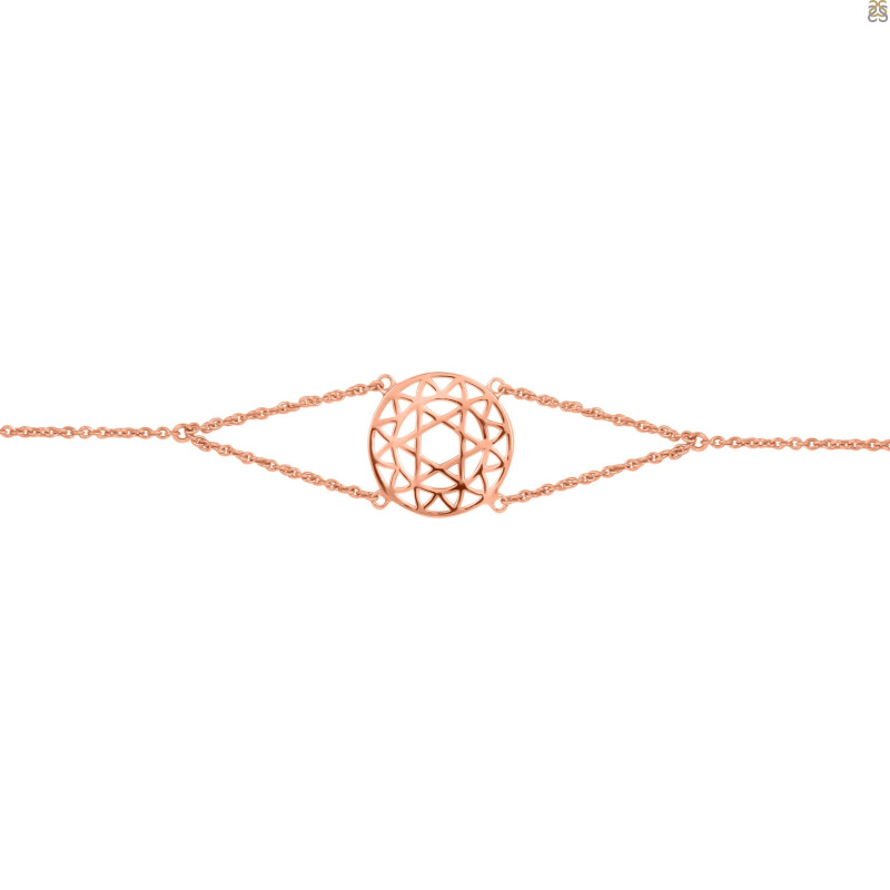 Heart Chakra Plain Silver Bracelet PS-RDB-11.