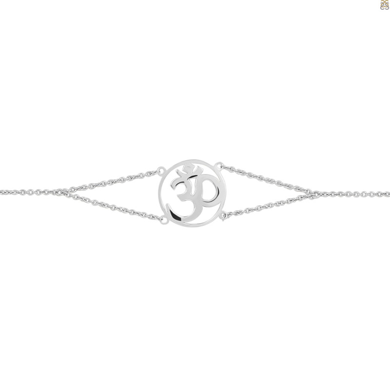 Om Plain Silver Bracelet PS-RDB-12.