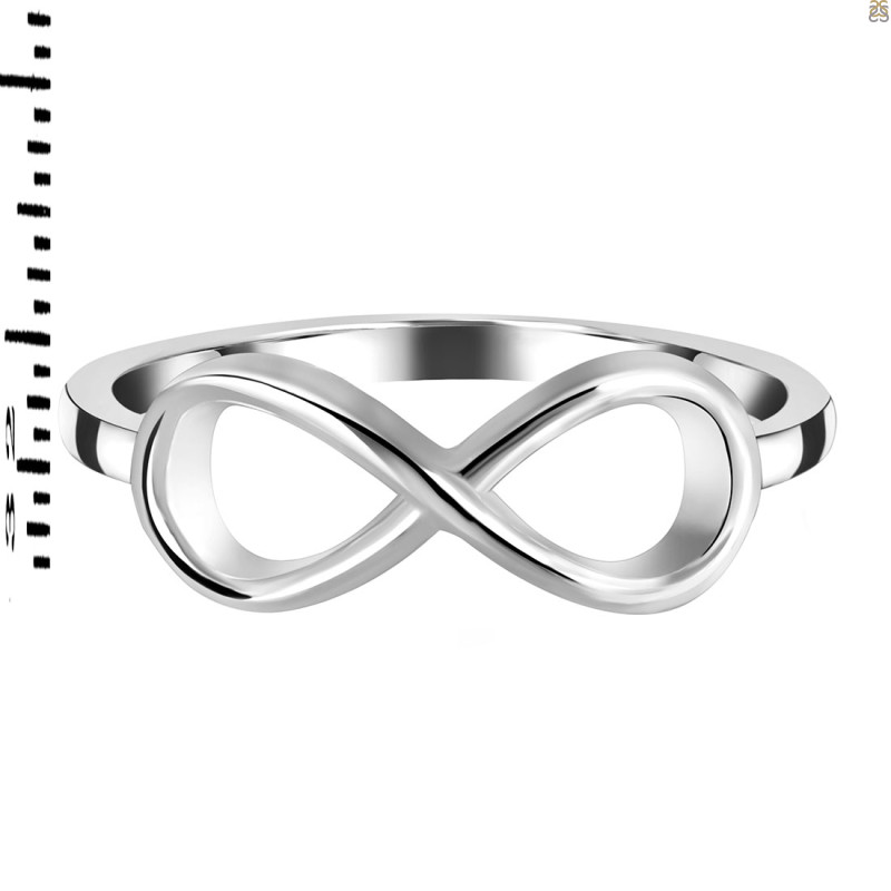 Plain Silver Infinity Ring PS-RDR-482.