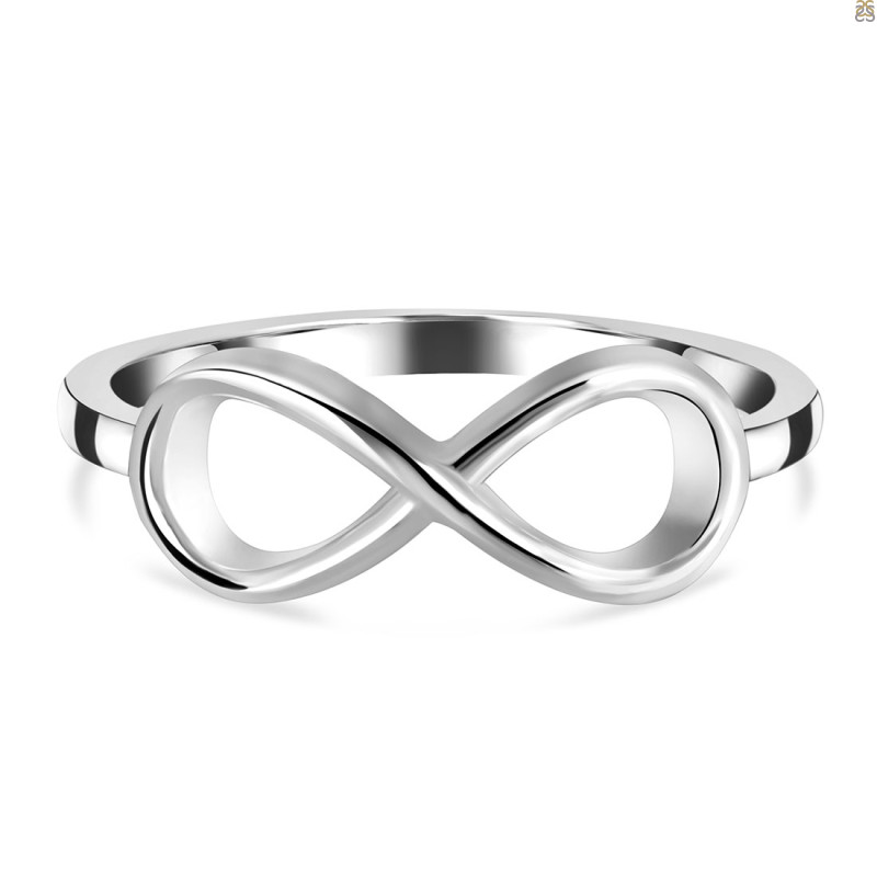 Plain Silver Infinity Ring PS-RDR-482.