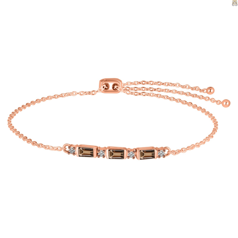 Smoky & White Topaz Bracelet