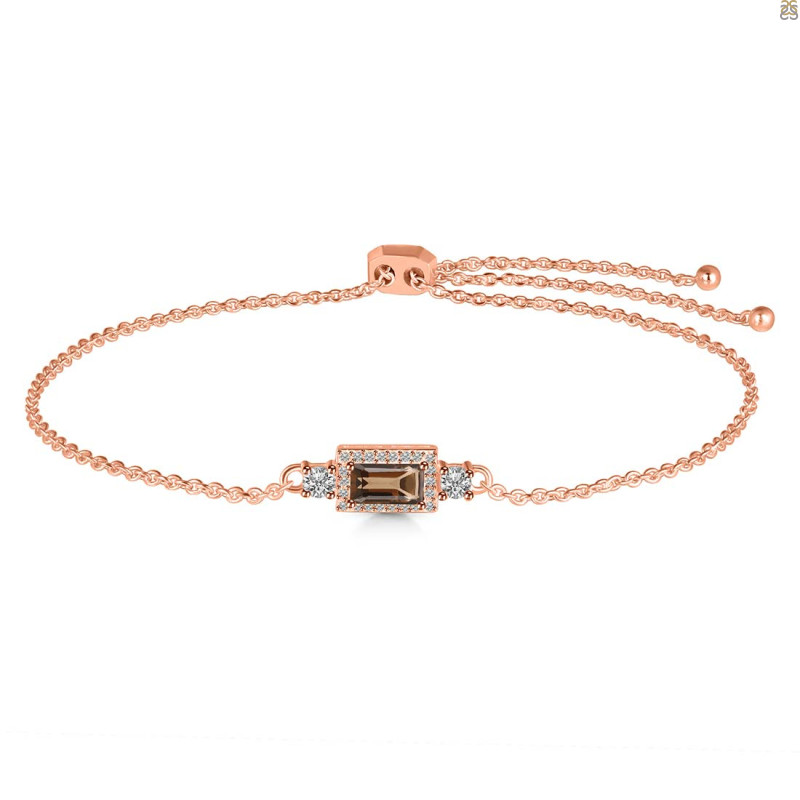 Smoky & White Topaz Bracelet