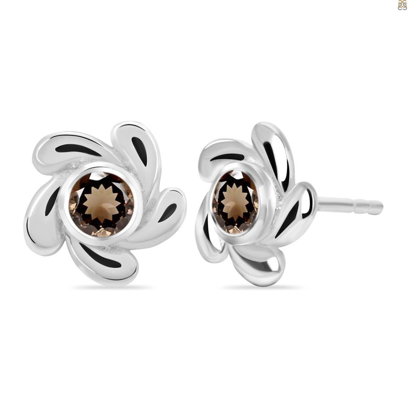 Smoky Stud Earring