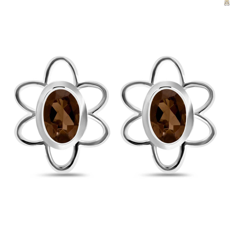 Smoky Stud Earring SMY-RDE-12.