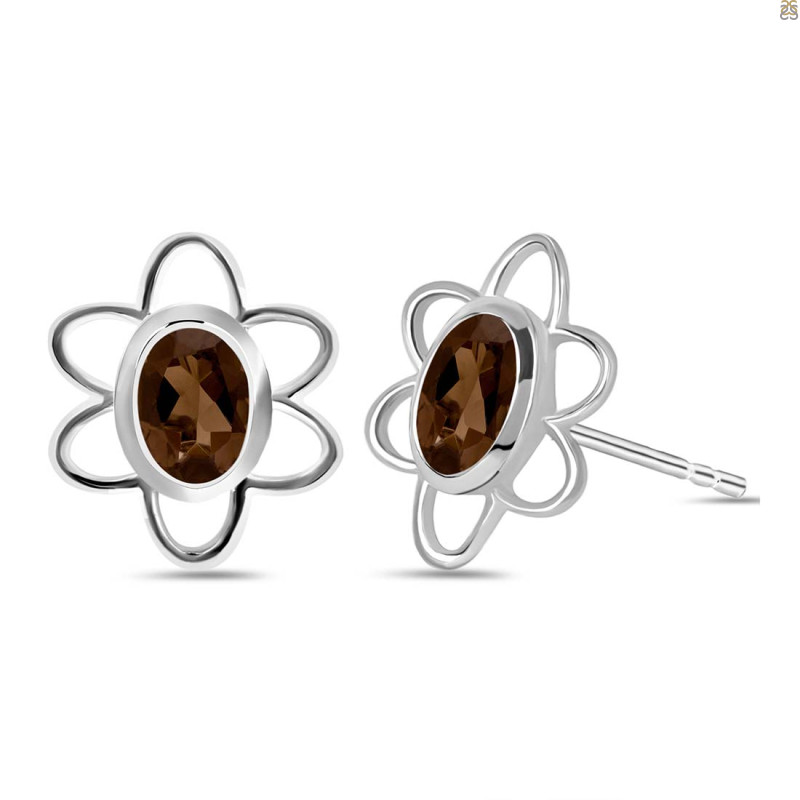 Smoky Stud Earring