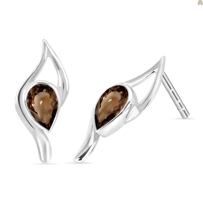 Smoky Stud Earring