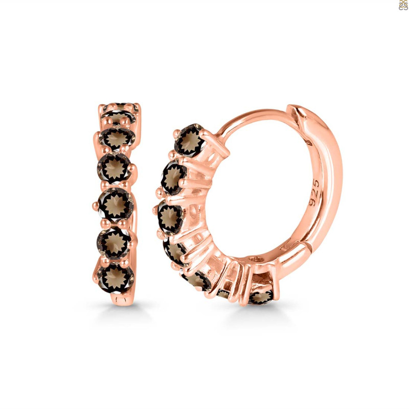Smoky Hoop Hoop Earring SMY-RDE-1473.