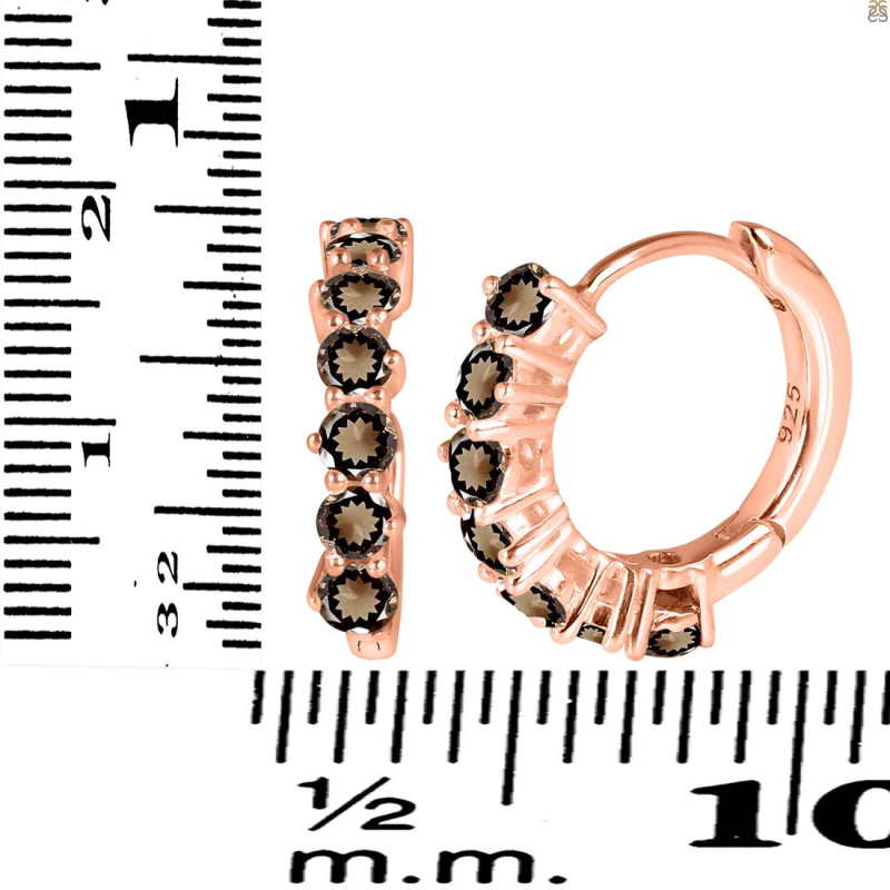 Smoky Hoop Hoop Earring SMY-RDE-1473.