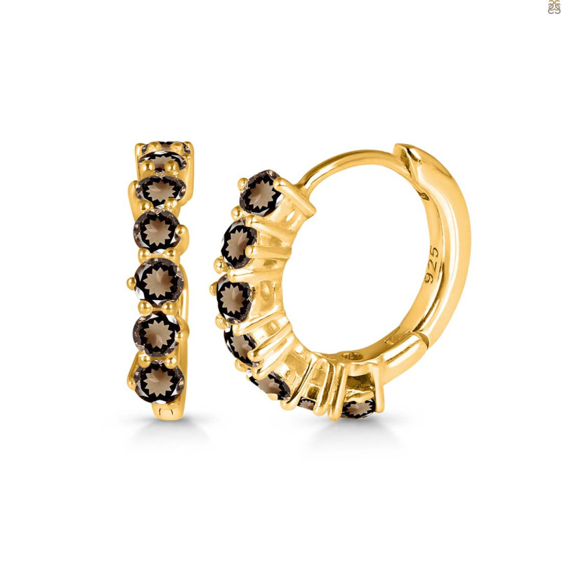 Smoky Hoop Hoop Earring SMY-RDE-1473.