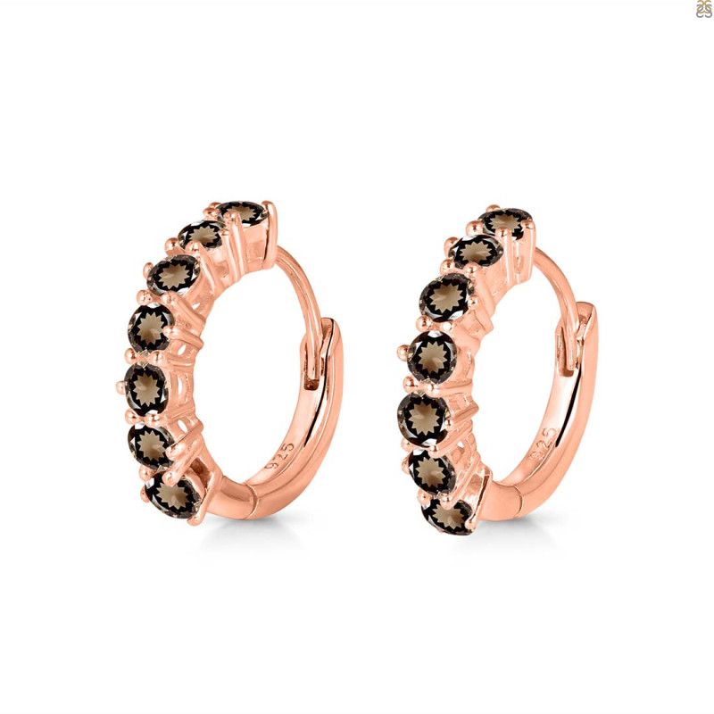 Smoky Hoop Hoop Earring SMY-RDE-1473.