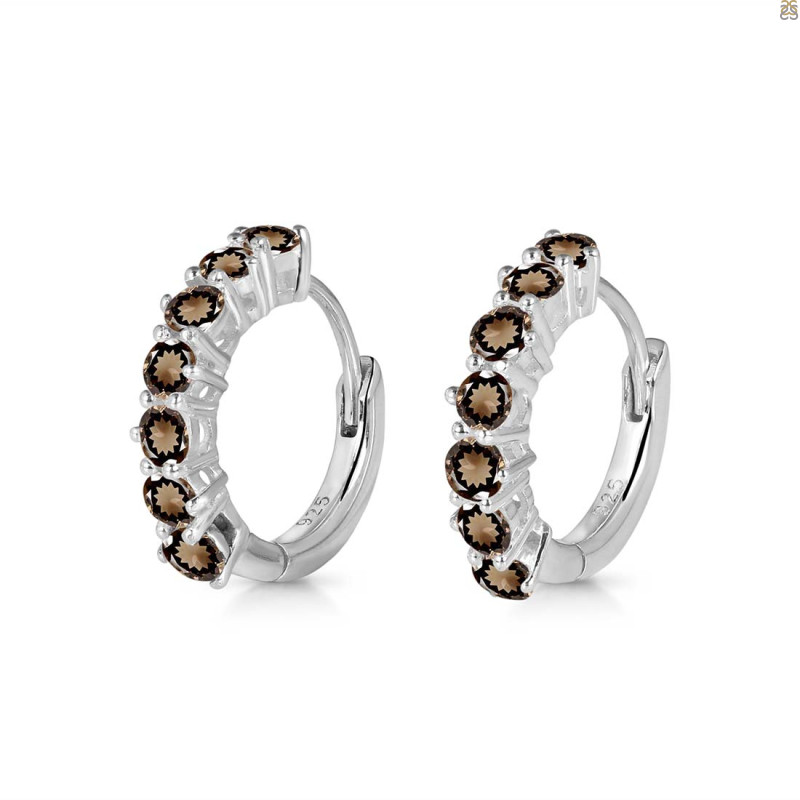 Smoky Hoop Hoop Earring SMY-RDE-1473.