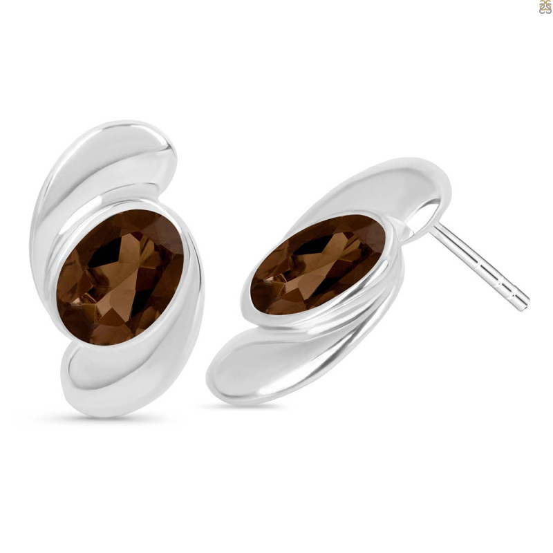 Smoky Stud Earring
