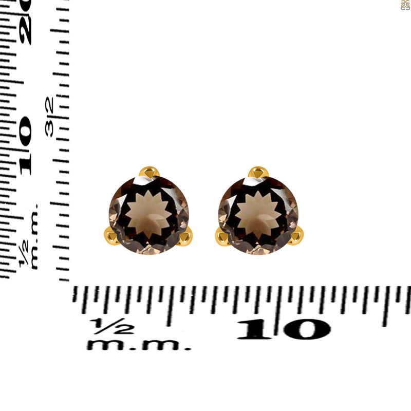 Smoky Stud Earring SMY-RDE-1567.
